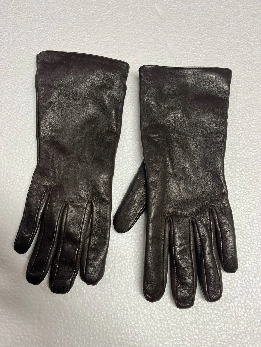 Brown leather/ Cashmere lined gloves by  Nordstrom size 7.5